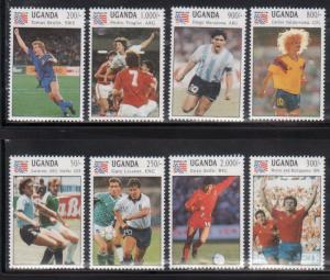 Uganda 1145-52 World Cup Soccer Mint NH