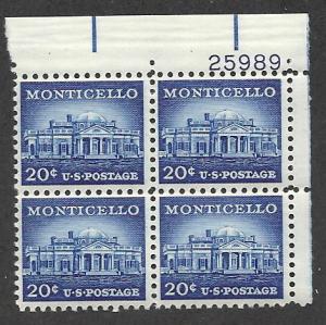 #1047  20c Monticello