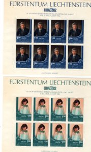 Liechtenstein 735-6 mint NH LIBA-82 overprint