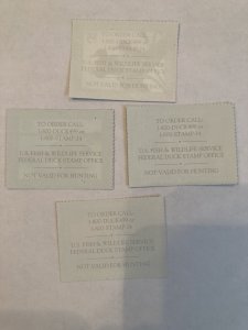 U.S. Junior Duck Stamps 2002 - 2005 mint never hinged