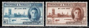 Trinidad & Tobago  #62-63 ~ Cplt Set 2 ~ Peace Issue ~ Unused, HMR (1946)