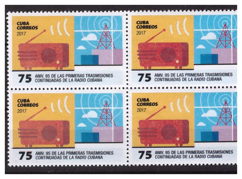 2017 Radio 1 value MNH block of 4