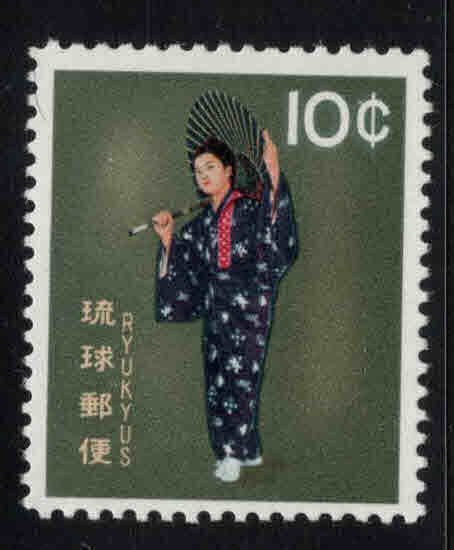 RYUKYU (Okinawa) Scott 84 MNH** costumed dancer stamp