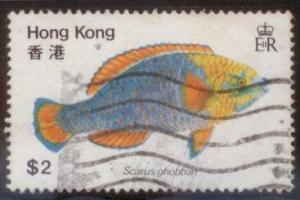 Hong Kong 1981 Scarus Ghobban Fish SC#372 Used