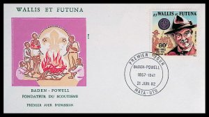 Wallis and Futuna SC#287 75th Anniversary of Scouting Lord Baden-Powel(1982) FDC