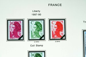 COLOR PRINTED FRANCE 1966-1999 STAMP ALBUM PAGES (159 illustrated pages)