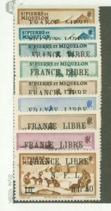 St. Pierre & Miquelon #226/253 Unused Multiple