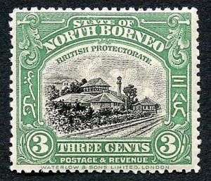 North Borneo SG163 3c green perf 14 M/M Cat 55 pounds