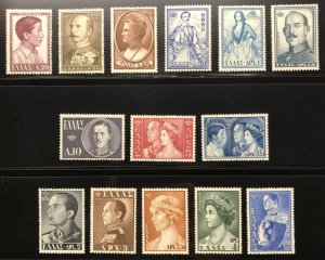 Greece 587-600 Complete Mint LH 1956 Scott Catalogue $119.80