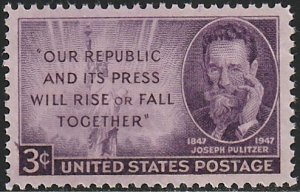 946 MNH single Joseph Pulitzer - no per item S&H fee