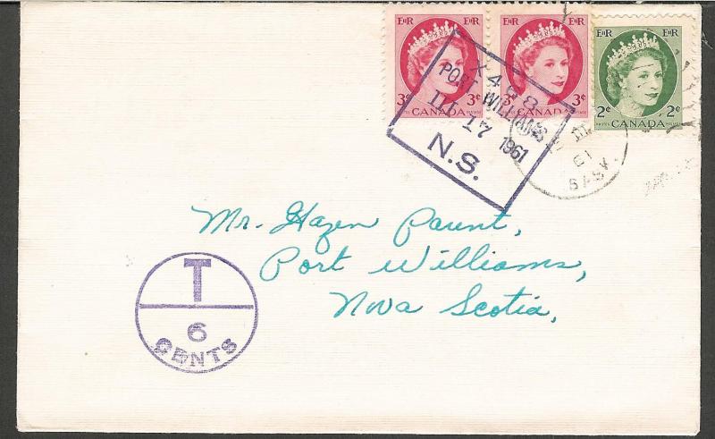 1961 Wilding Issue Postage Due Cover. Scott 338