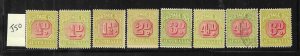 AUSTRALIA SCOTT #J50-J56 (+J55A USED) 1922-30 POSTAGE DUES WML 10- MINT HINGED