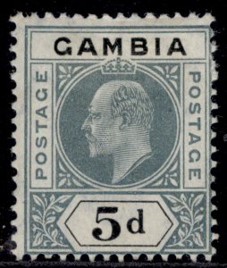 GAMBIA EDVII SG63, 5d grey & black, M MINT. Cat £23.