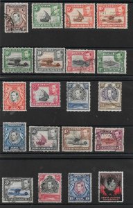 KENYA,UGANDA+TANGANYIKA 1938 - 1954 SET SG 131/150b FINE USED CHEAPEST Cat £55