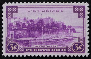 U.S. Mint Stamp Scott #801 3c Puerto Rico, Superb. Never Hinged. A Gem!