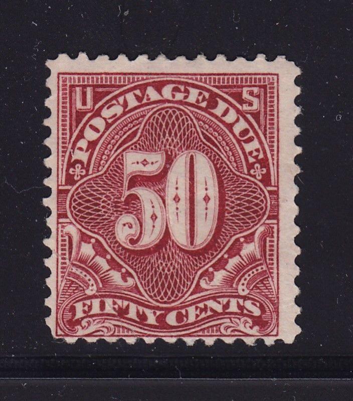 J44 F-VF OG lightly hinged dark carmine nice color cv $ 375 ! see pic !