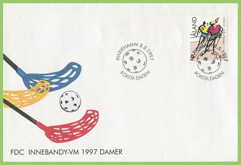 Aland Finland FDC 1997 floorball sport women superb used 