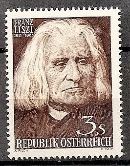 AUSTRIA  674 MNH 1961 FRANZ LISZT-COMPOSER