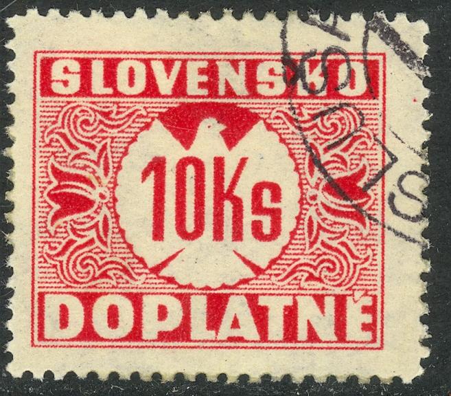 SLOVAKIA 1939 5k Unwmkd POSTAGE DUE Issue Sc J10 VFU