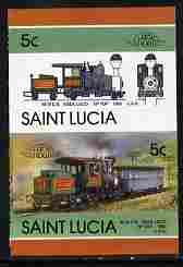 St Lucia 1986 Locomotives #5 (Leaders of the World) 5c Ra...