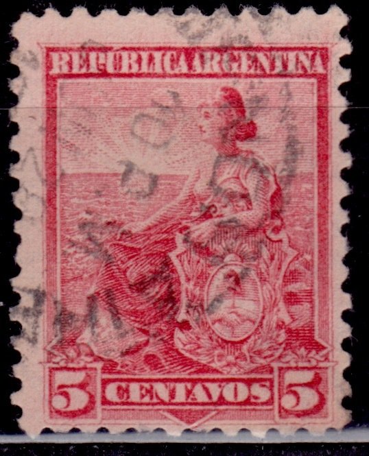 Argentina 1899-1903, Liberty Seated, 5c, sc#127, used