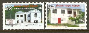 Virgin Islands #1073-4 NH Red Cross Buildings