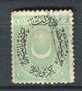 TURKEY; 1876 classic Duloz Optd. issue fine used SHADE OF 20pa. value