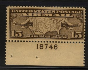 C8 MNH Bottom 18746 plate number single