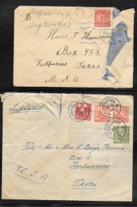 Just Fun Cover Sweden 337,282 on 2 DEC/31/1948 Air Mail Cover (my5033)