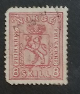 NORWAY Scott 15 Used Stamp T4688