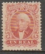 MEXICO 14a, 1R UNUSED, HINGED, ORIGINAL GUM. G-F.