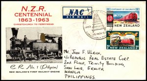 New Zealand 362-363 Train Pen FDC