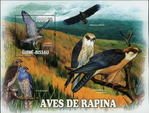Raptors Stamp Birds Prey Circus Pygargus Accipiter Nisus S/S MNH #5272 / Bl.902