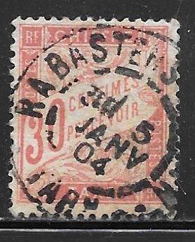 France J35: 30c Numeral, orange red, used, F-VF