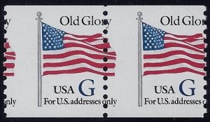 2890 - Misperf Error / EFO Pair G Rate Old Glory Mint NH (Stk7)