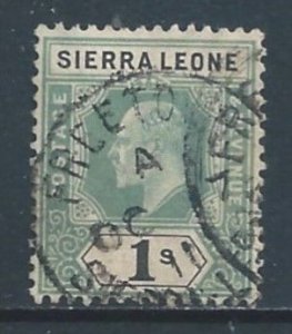 Sierra Leone #86 Used 1sh King Edward VII Wmk. 3