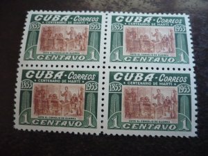 Stamps - Cuba - Scott# 500-509 - Mint Hinged Set of 10 Stamps in Blocks