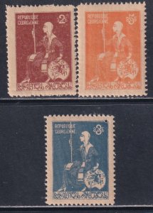 Georgia Russia 1920 Sc 13-15 Queen Thamar Stamp MNH