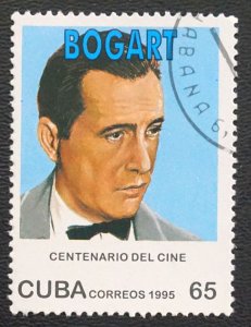 Cuba Sc# 3694 CENTENNIAL  CINEMA theatre movie Humphrey Bogart 65c 1995 used cto