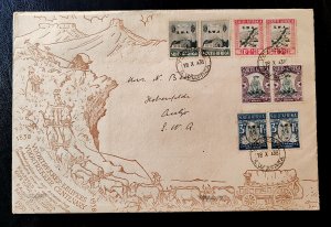 First day cover of 1938, issued to commemorate the centenary of the Voortr...