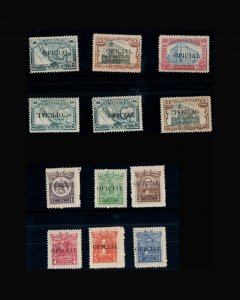 VINTAGE: MEXICO 1915 OGNHPOF SCOTT #O92-O100,O98A,B,O99A $215 LOT#MEX1915AAA