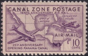 Sc# C15 U.S. 1939 Canal Zone 10¢ issue MNH CV $3.50 