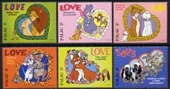 PALAU - 1996 - Disney Sweethearts - Perf 6v Set - Mint Never Hinged