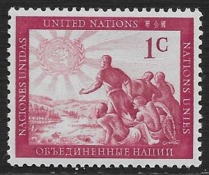 UN NY #1 1c People's of The World ~ MNH