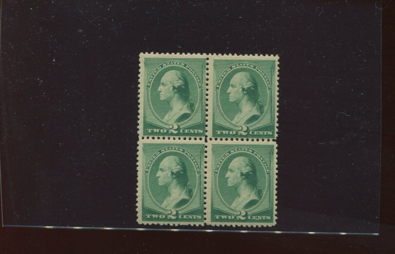 Scott 213 Washington Mint Block of 4 Stamps NH (Stock 213-1) 