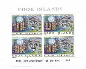 Cook Islands 1995 FAO 50th Anniversary Sheet MNH C2