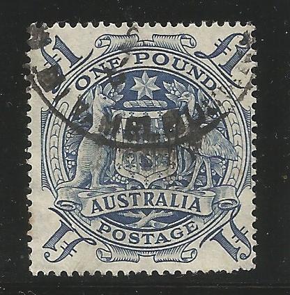 AUSTRALIA 220 USED ARMS OF AUSTRALIA HIGH VALUE 1949