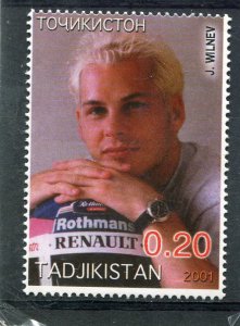 Tajikistan 2001 JACQUES VILLENEUVE FORMULA ONE 1 value Perforated Mint (NH)