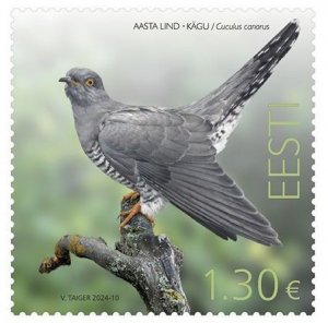 Estonia Estland Estonie 2024 Bird of the year Common cuckoo Omniva stamp MNH