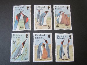 Falkland Islands 1991 Sc 535-40 bird set MNH